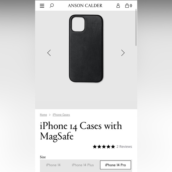 Never used Anson Calder iPhone 14pro black calfskin leather MagSafe wallet - Picture 4 of 4